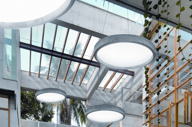 indoor concrete light fittings ceiling