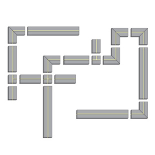 plasterboard luminaire angled sections