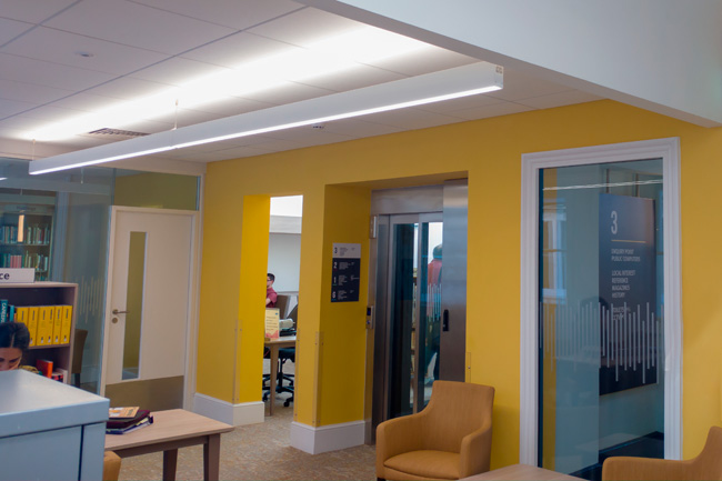 lighting project - aluminium profiles, the brassey institute, hastings