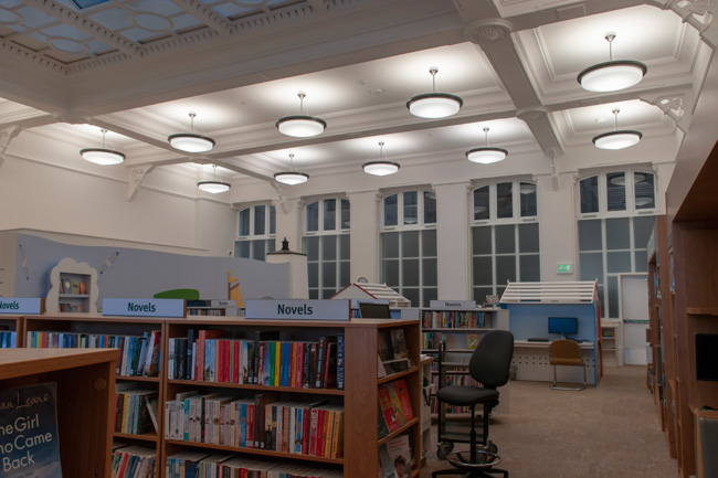 lighting project - pendants, the brassey institute, hastings
