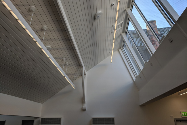 lighting project - aluminium profiles, the brassey institute, hastings