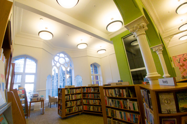 lighting project - pendants, the brassey institute library, hastings