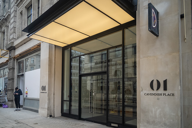 lighting project - meeting room, 25 savile row london