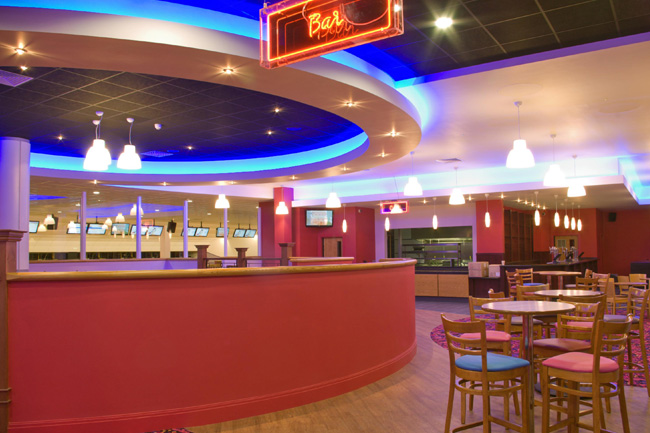 hospitality lighting project - seamless lighting, hollywood bowl, norwich