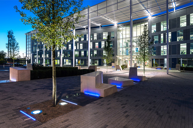 corporate lighting project - RGB exterior lighting, network rail