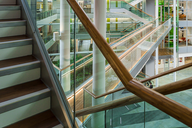 corporate lighting project - seamless lighting for walkway, network rail